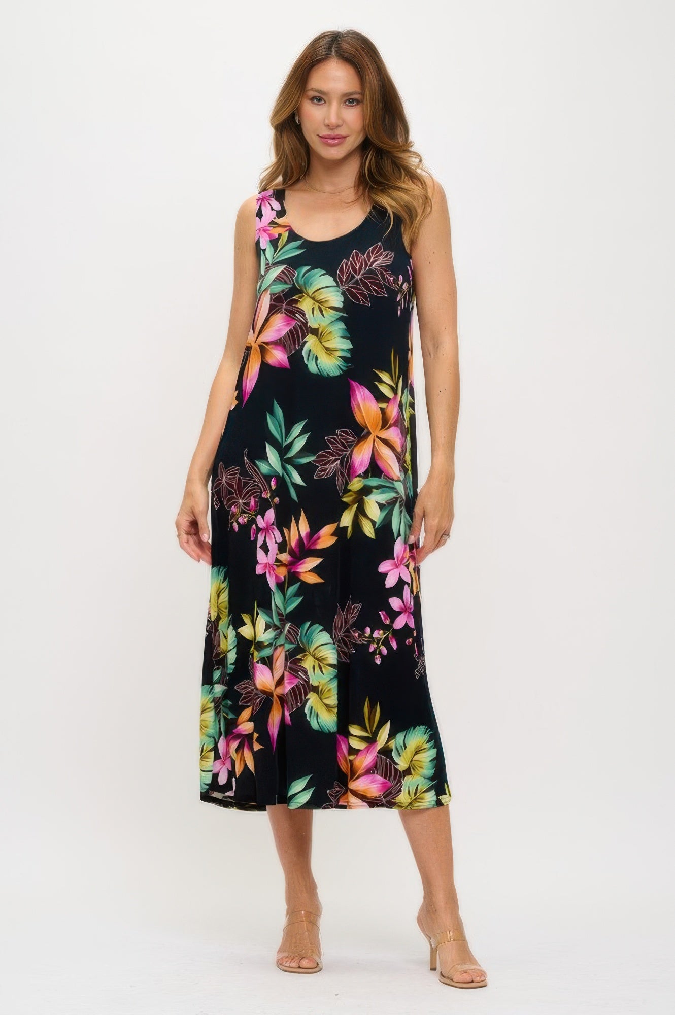 Print Bns Tank Long Dress
