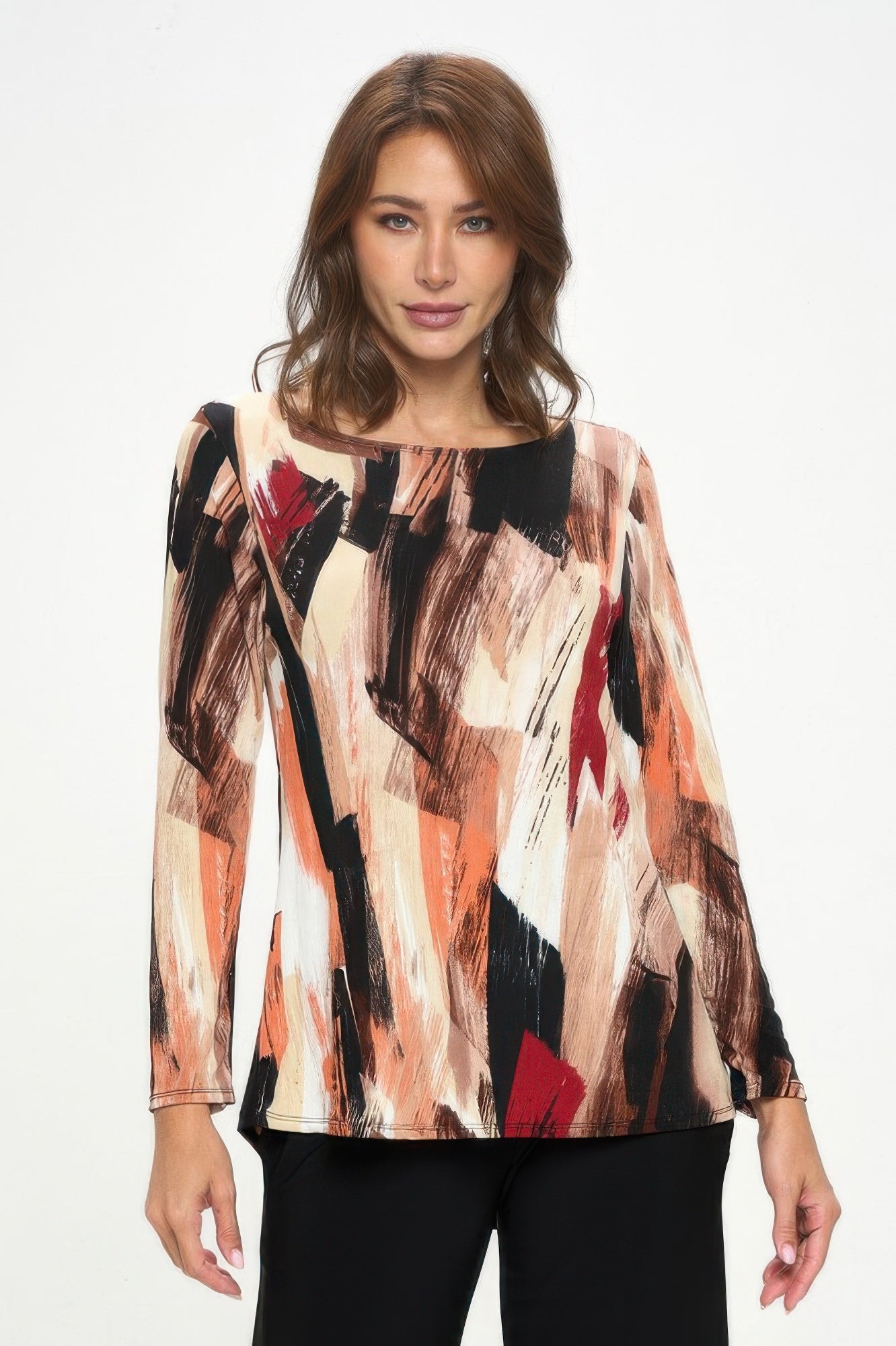 Bns High And Low Top Brushstroke Print