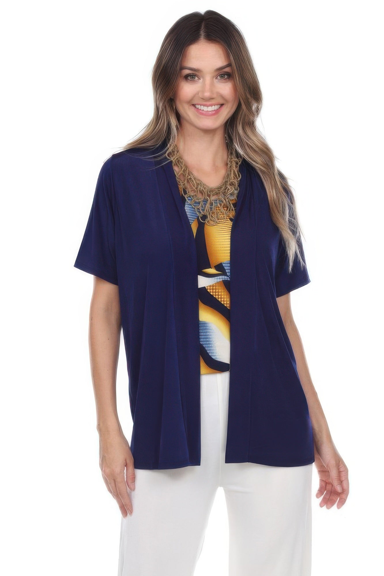 Short Sleeve Stretch Cardigan Jacket