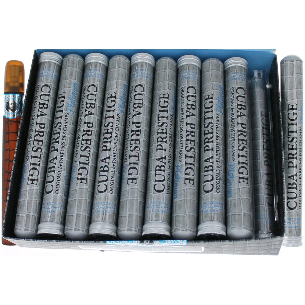 Cuba Cuba Prestige Platinum by Cuba, 1.17 oz EDT Spray for Men. Pack of 20