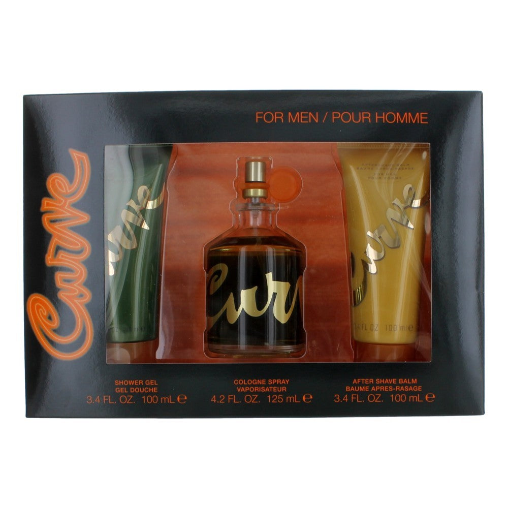Liz Claiborne Curve by Liz Claibrone, 3 Piece Gift Set for Men with 4.2 oz