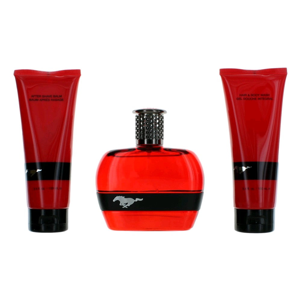 Mustang Mustang Red by Mustang, 3 Piece Gift Set for Men