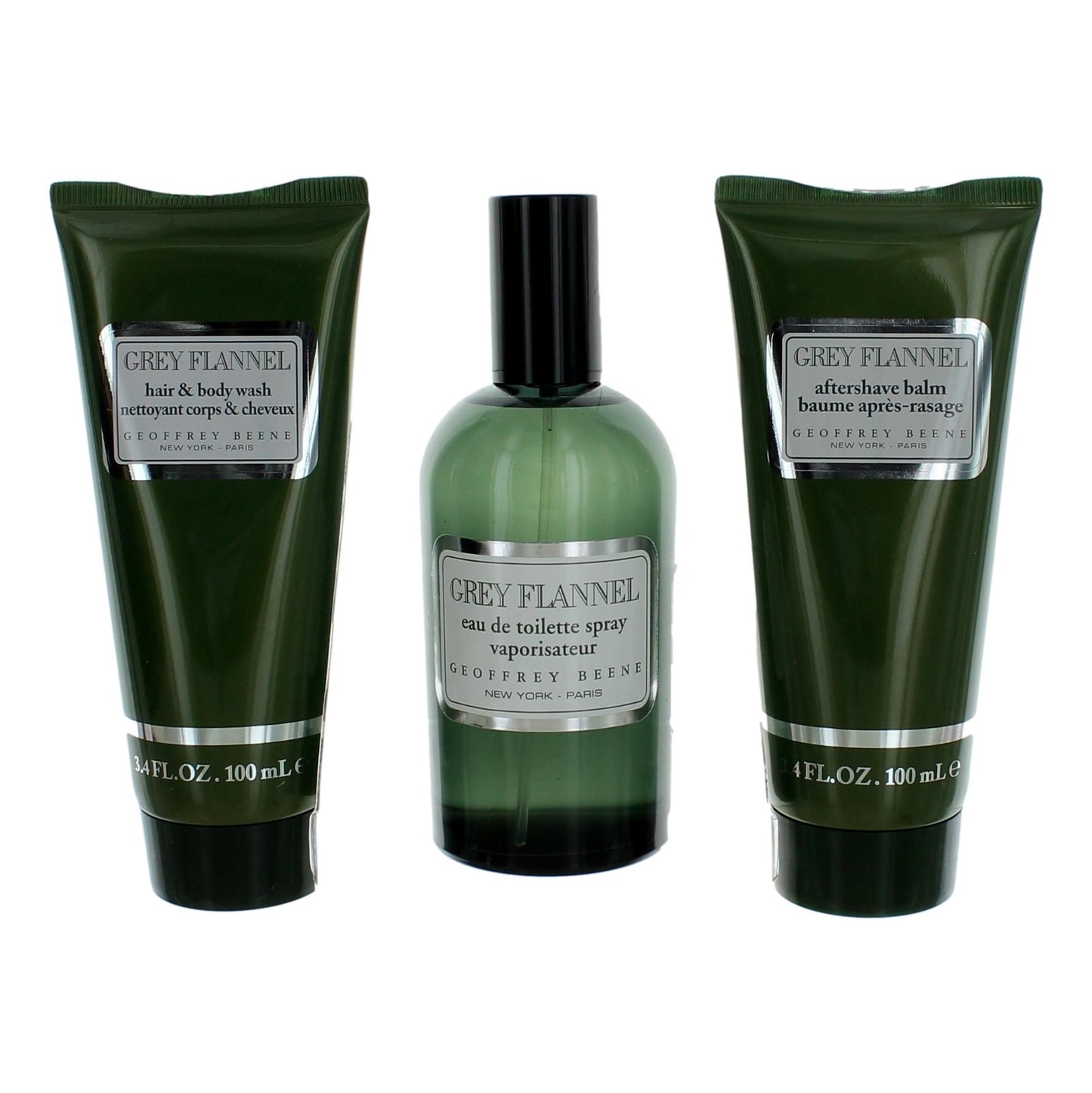 Geoffrey Beene Grey Flannel by Geoffrey Beene, 3 Piece Gift Set for Men