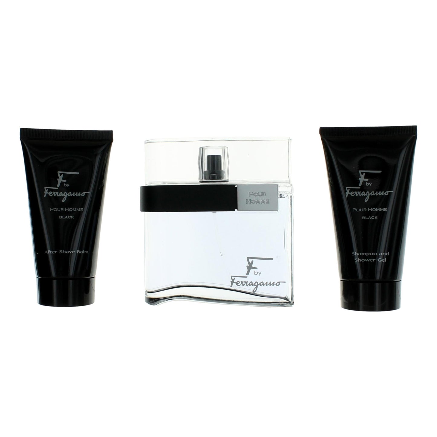 Salvatore Ferragamo F Black by Salvatore Ferragamo, 3 Piece Gift Set for Men