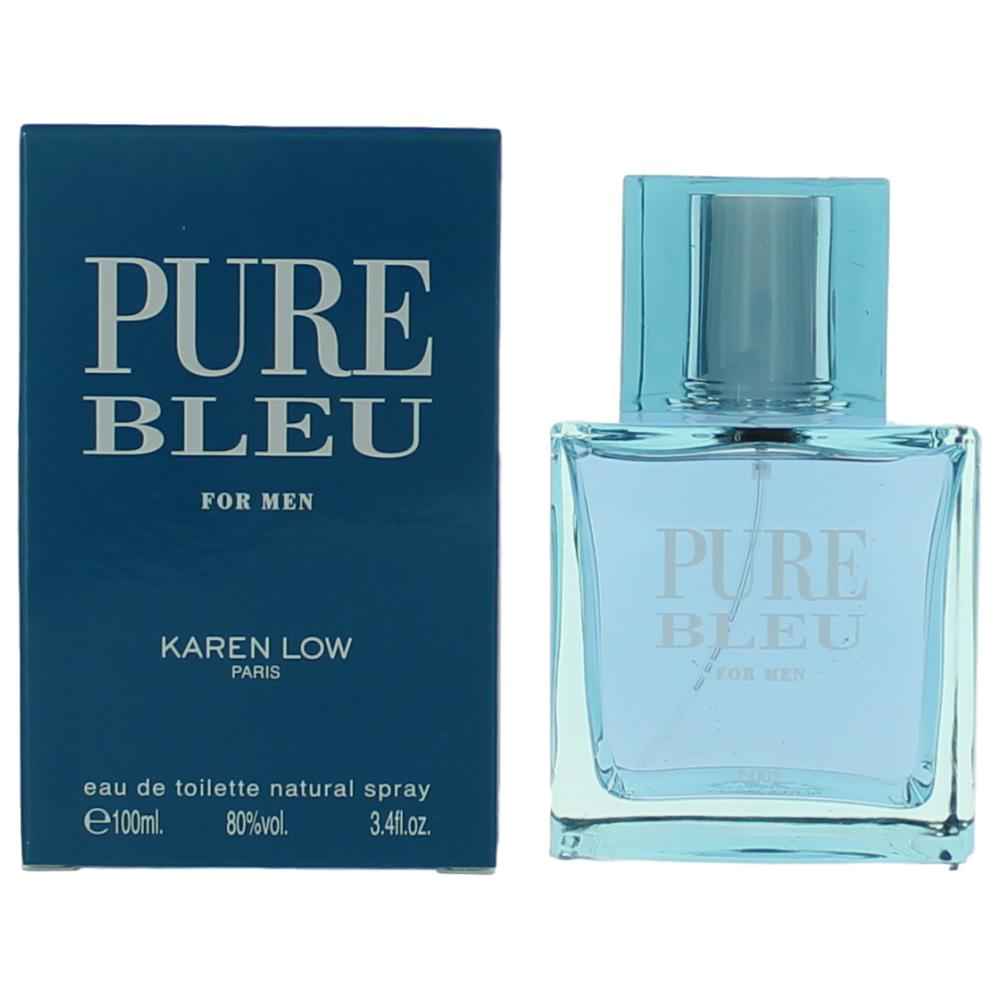 Karen Low Pure Bleu by Karen Low, 3.4 oz EDT Spray for Men