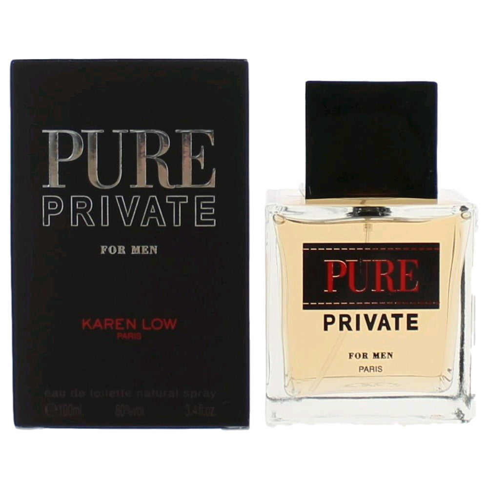 Karen Low Pure Private by Karen Low, 3.4 oz EDT Spray for Men