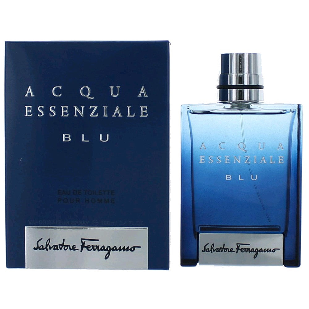 Salvatore Ferragamo Acqua Essenziale BLU by Salvatore Ferragamo, 3.4 oz EDT Spray for Men