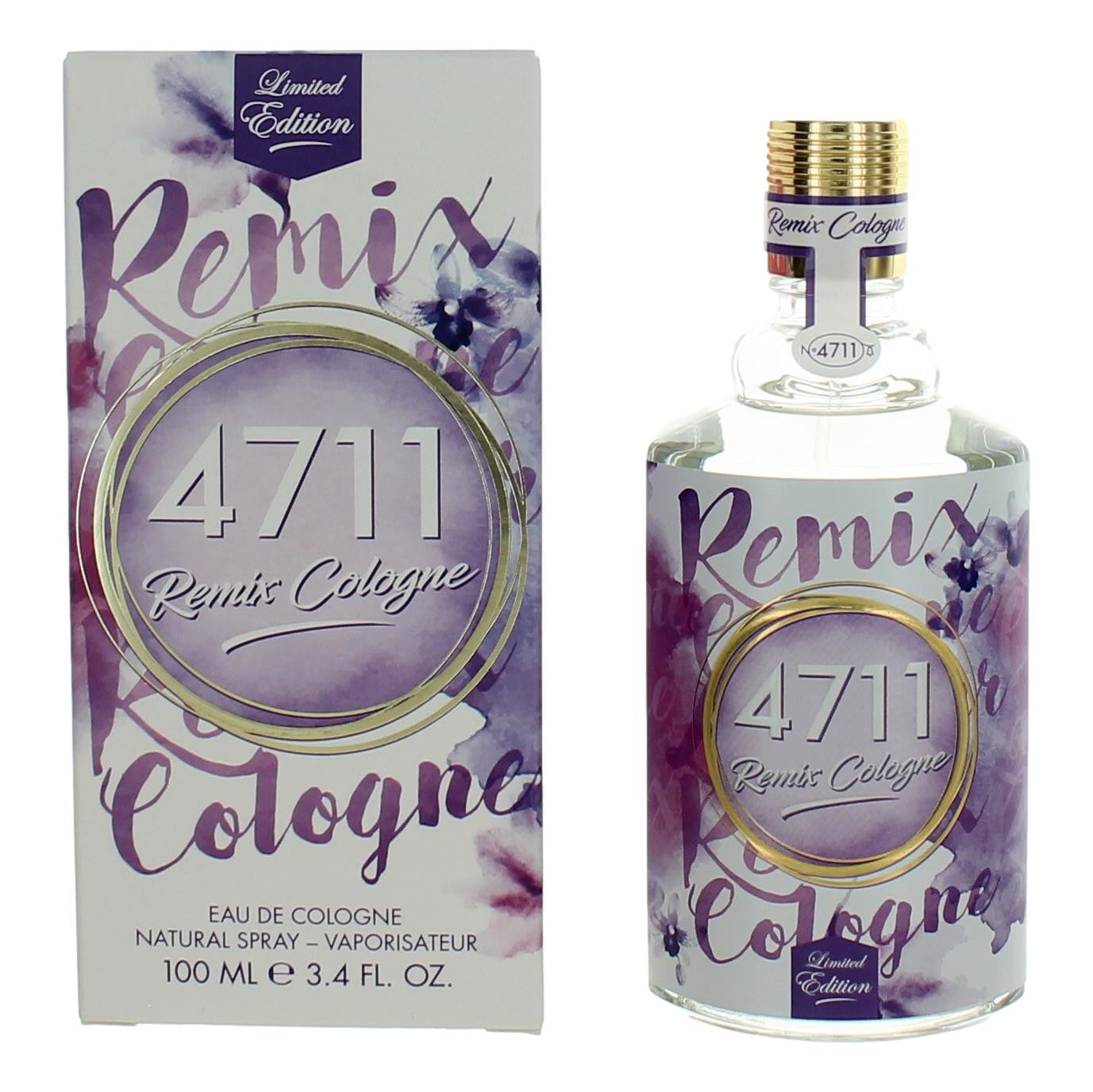 Muelhens 4711 Remix Cologne Lavender by Muelhens, 3.4oz Eau De Cologne Spray Unisex