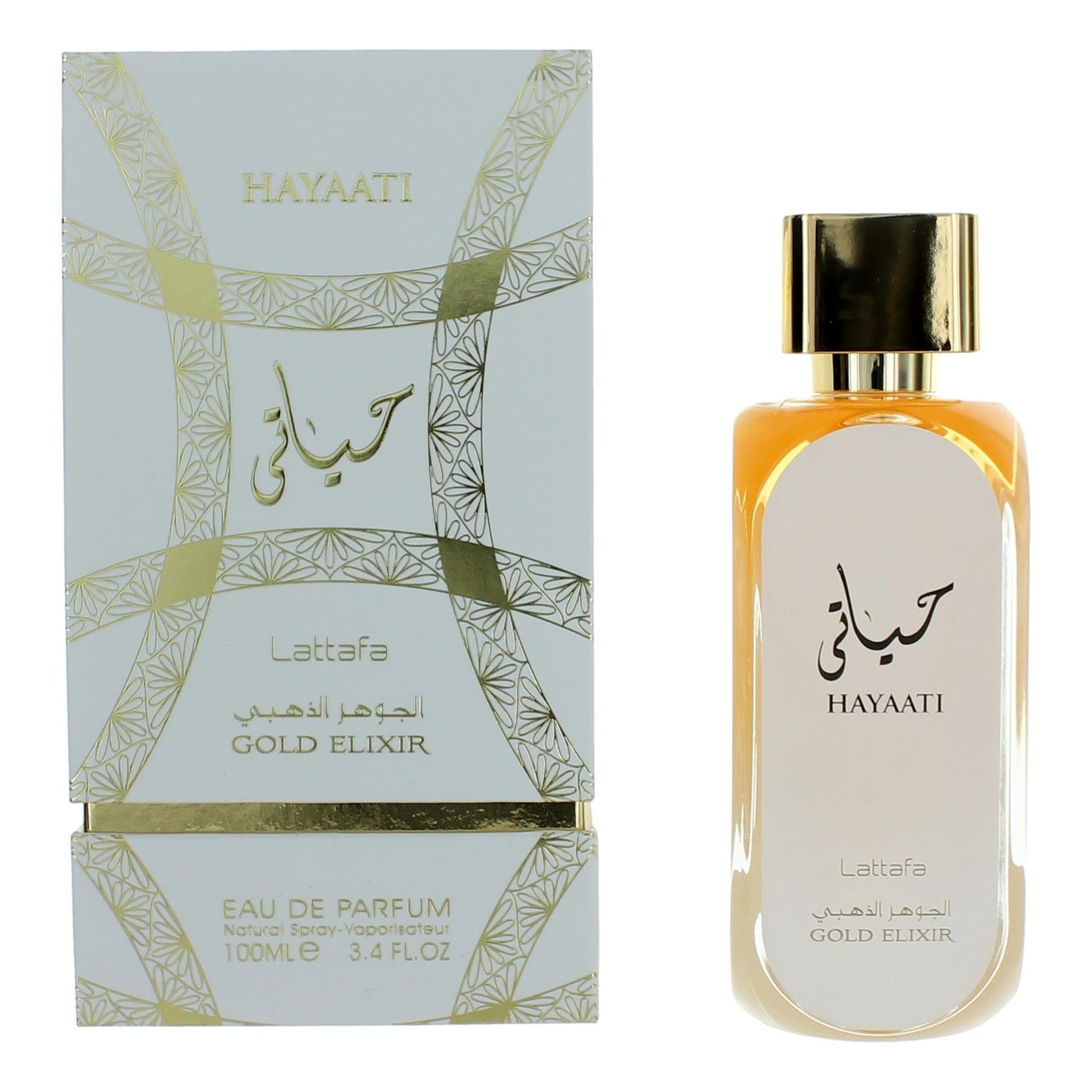 Lattafa Hayaati Gold Elixir by Lattafa, 3.4 oz EDP Spray for Unisex