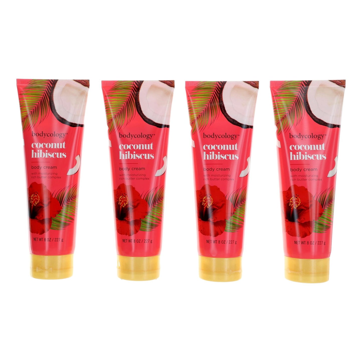 Bodycology Coconut Hibiscus by Bodycology, 4 Pack 8oz Moisturizing Body Cream women