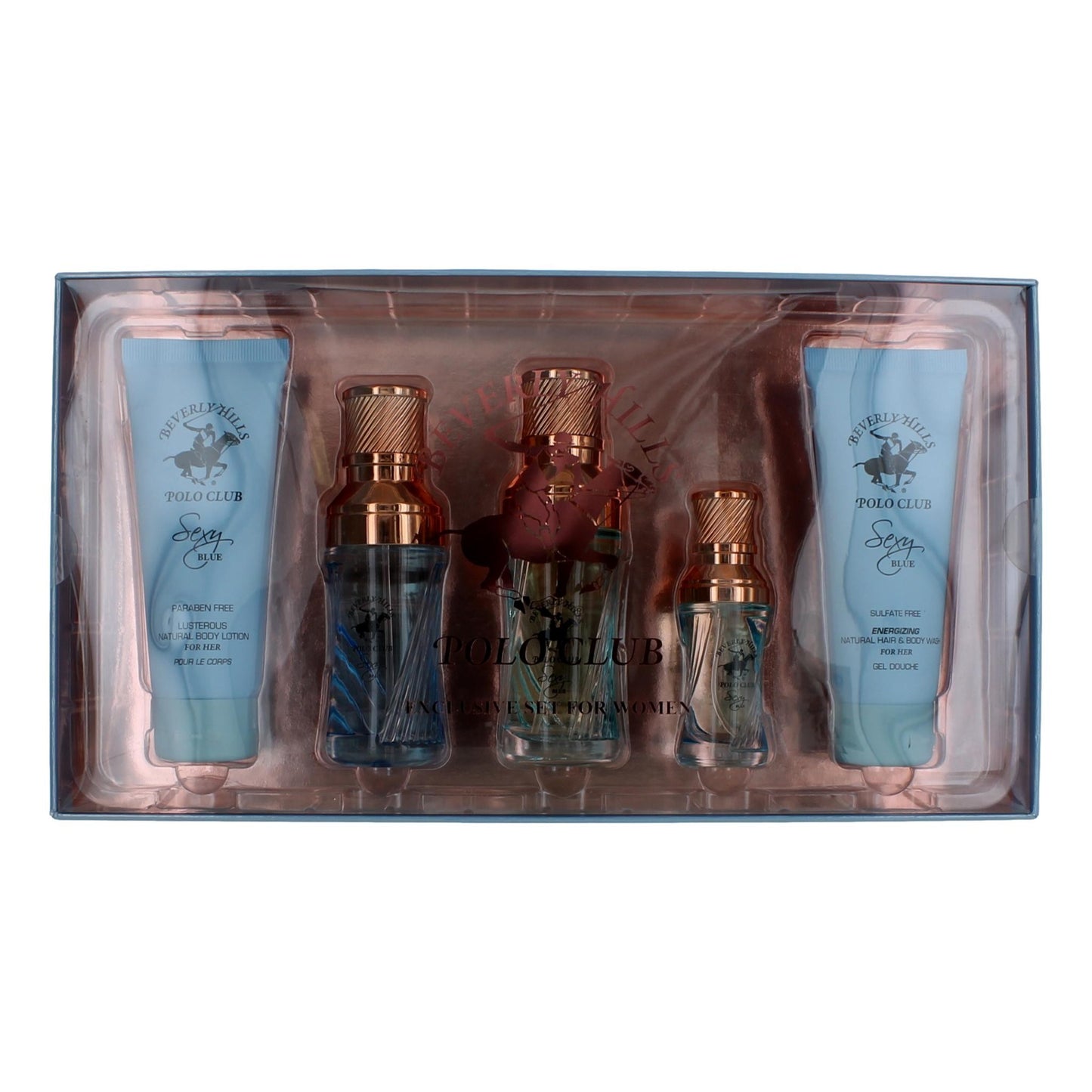 Beverly Hills Polo Club BHPC Sexy Blue by Beverly Hills Polo Club, 5 Piece Gift Set for Women