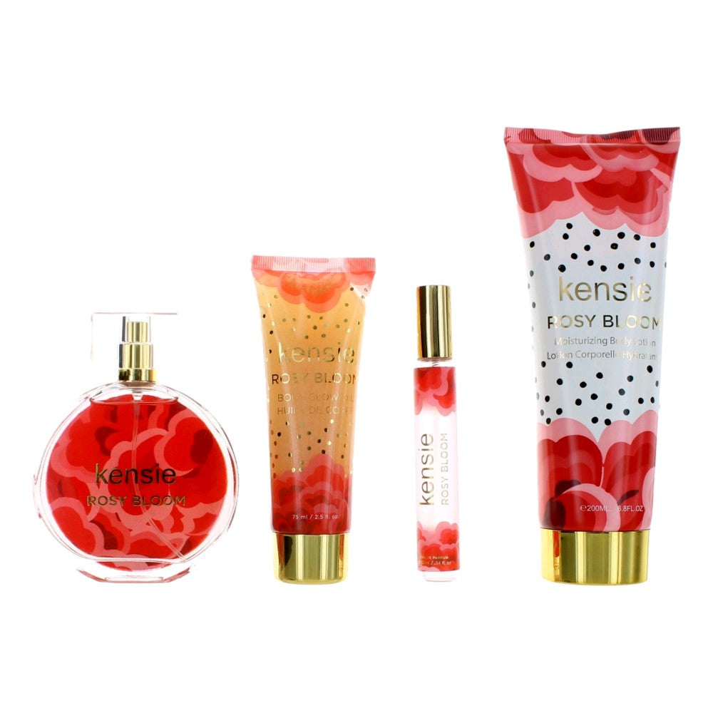 Kensie Kensie Rosy Bloom by Kensie, 4 Piece Gift Set for Women