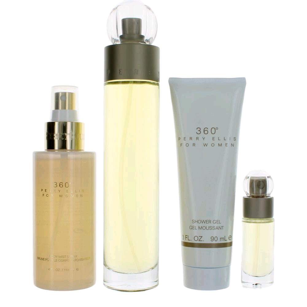 Payot Perry Ellis 360 by Perry Ellis, 4 Piece Gift Set for Women