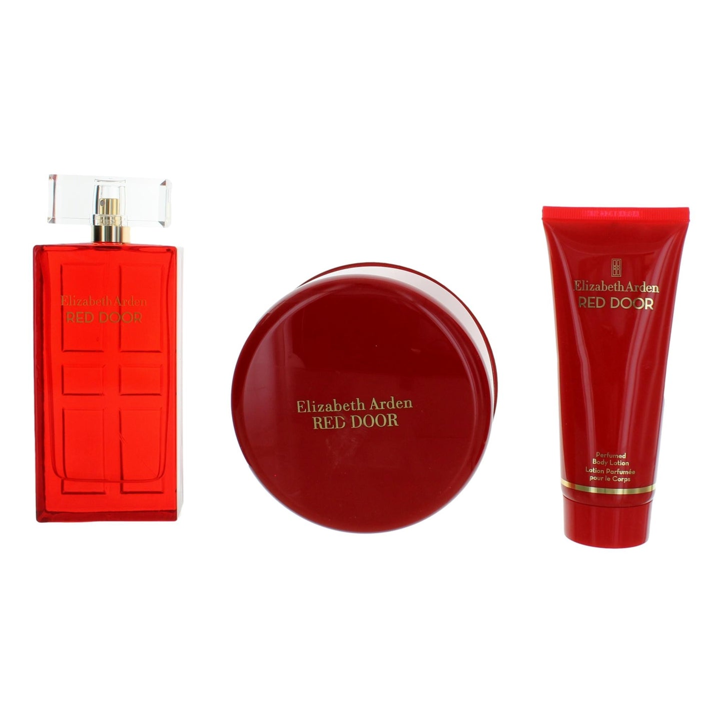 Elizabeth Arden Red Door by Elizabeth Arden, 3 Piece Gift Set for Women with Powder