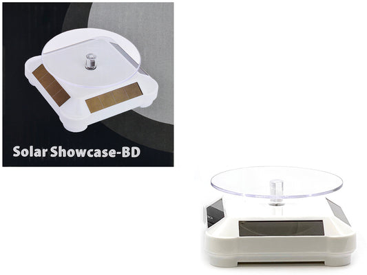 3.5? Solar Rotating Display Stand with White Base for 1/64 Scale Model Cars