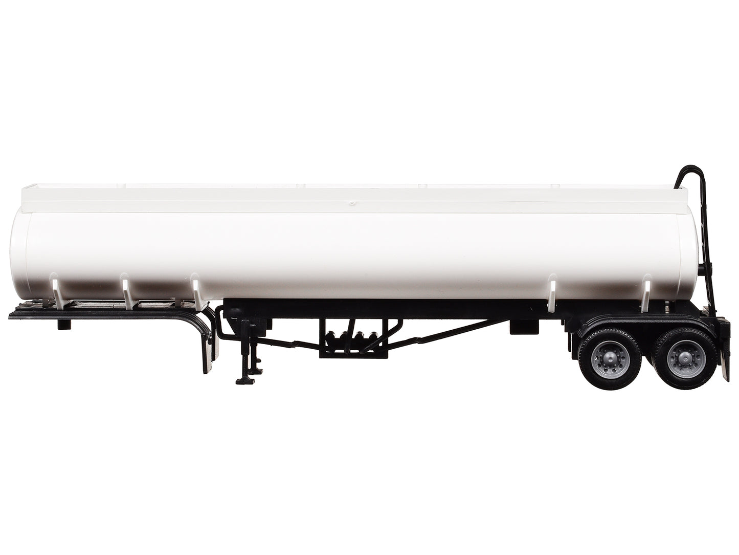 Elliptical Tanker Trailer White 1/87 (HO) Plastic Model by Promotex