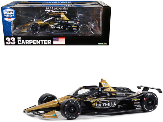 Greenlight Dallara IndyCar #33 Ed Carpenter "Bitnile" Ed Carpenter Racing "NTT IndyCar Series" (2023) 1/18 Diecast Model Car by Greenlight