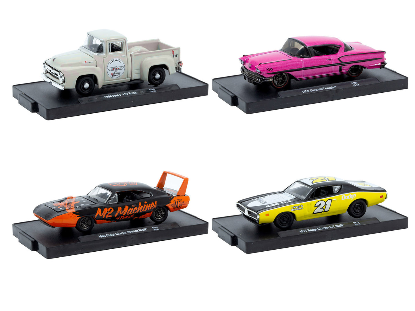 "Auto-Drivers" Set of 4 pieces in Blister Packs Release 129 Limited Edition to 10000 pieces Worldwide 1/64 Diecast Model Cars by M2 Machines