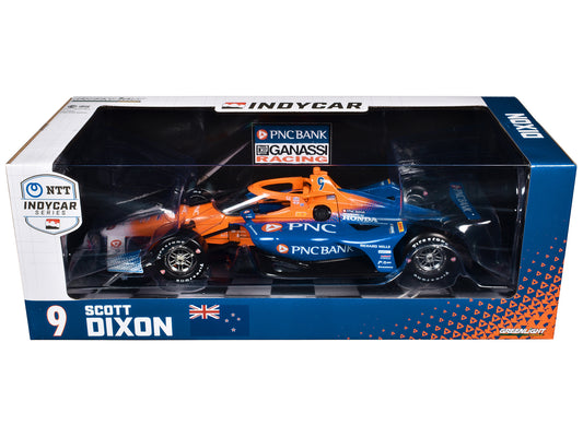 Greenlight Dallara IndyCar #9 Scott Dixon "PNC Bank" Chip Ganassi Racing "NTT IndyCar Series" (2024) 1/18 Diecast Model Car by Greenlight