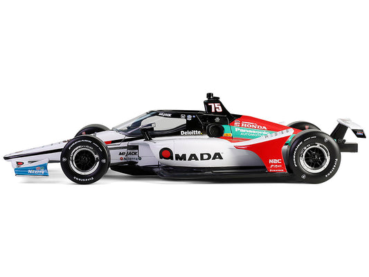Greenlight Dallara IndyCar #75 Takuma Sato "AMADA" Rahal Letterman Lanigan Racing "NTT IndyCar Series" (2024) 1/18 Diecast Model Car by Greenlight