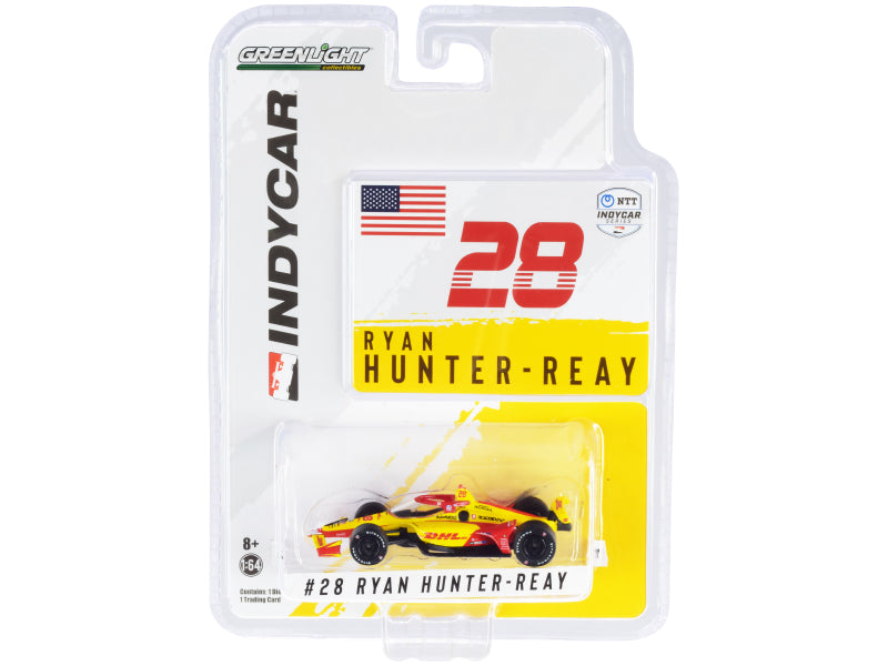 Greenlight Dallara IndyCar #28 Ryan Hunter-Reay "DHL" Andretti Autosport "NTT IndyCar Series" (2021) 1/64 Diecast Model Car by Greenlight