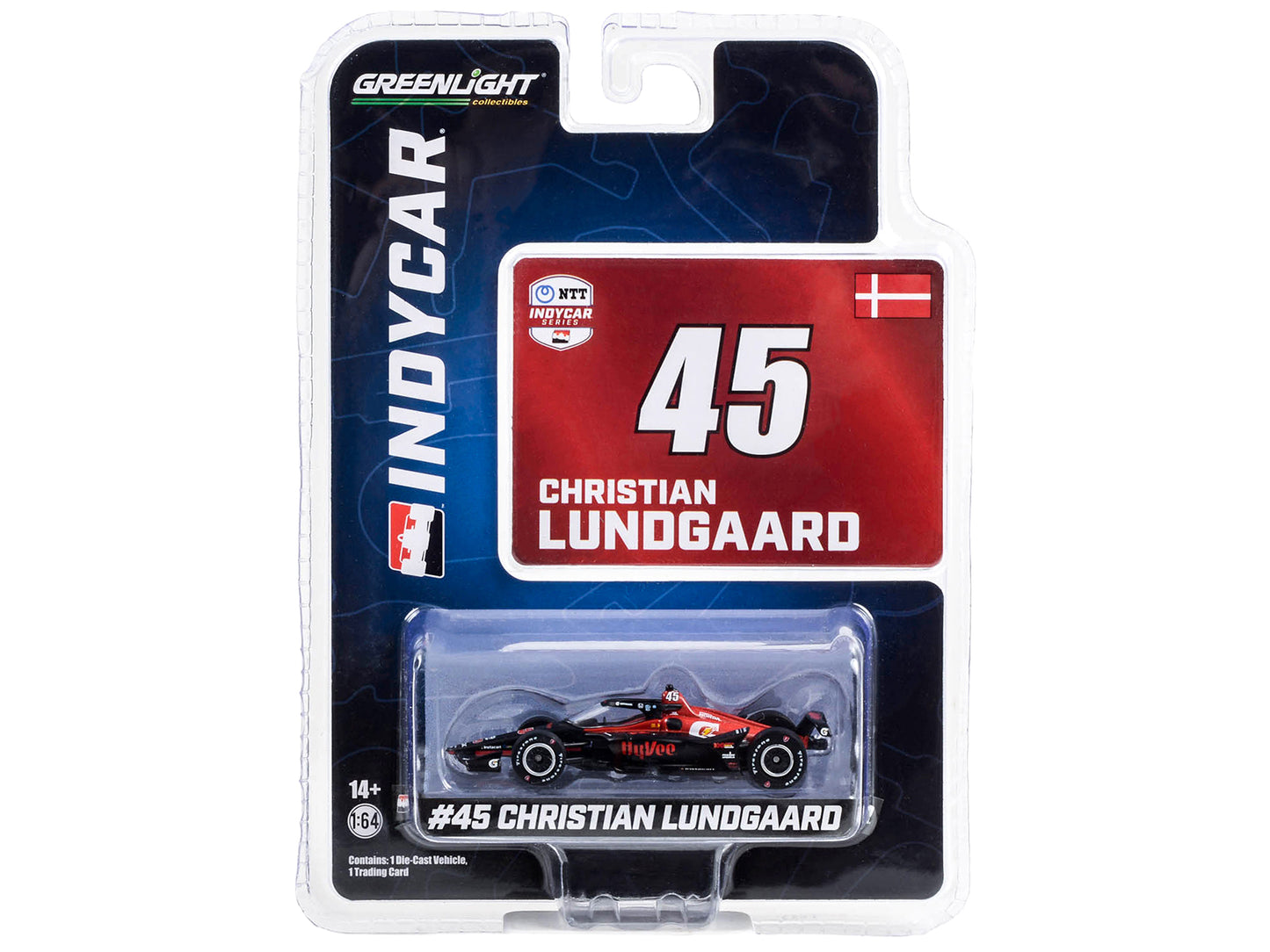 Greenlight Dallara IndyCar #45 Christian Lundgaard "Hy-Vee" Rahal Letterman Lanigan Racing "NTT IndyCar Series" (2023) 1/64 Diecast Model Car by Greenlight