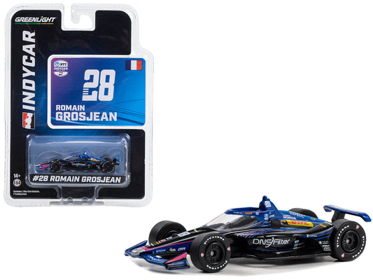 Greenlight Dallara IndyCar #28 Romain Grosjean "DNSFilter" Andretti Autosport "NTT IndyCar Series" (2023) 1/64 Diecast Model Car by Greenlight
