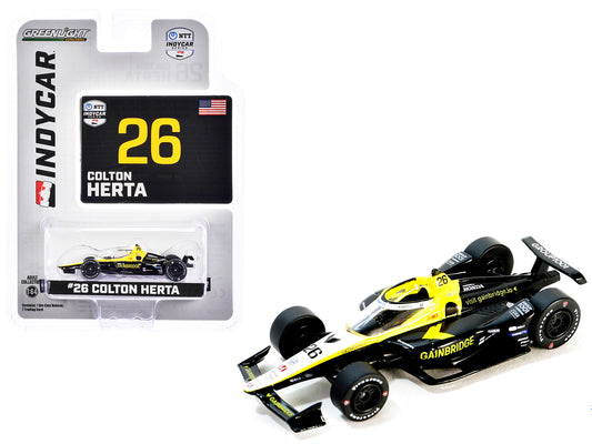 Greenlight Dallara IndyCar #26 Colton Herta "Gainbridge" Andretti Autosport "NTT IndyCar Series" (2024) 1/64 Diecast Model Car by Greenlight