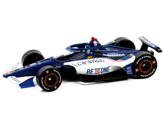 Greenlight Dallara IndyCar #8 Linus Lundqvist "The American Legion" Chip Ganassi Racing "NTT IndyCar Series" (2024) 1/64 Diecast Model Car by Greenlight
