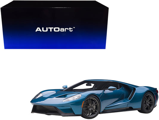 Autoart 2017 Ford GT Liquid Blue Metallic 1/12 Model Car by Autoart