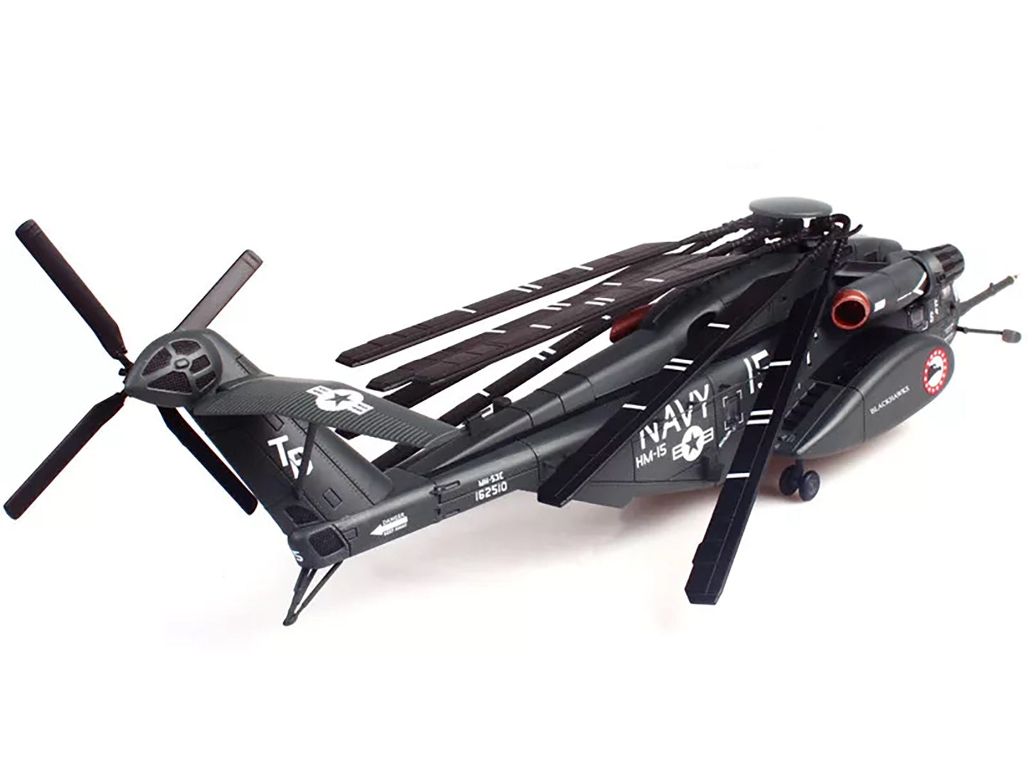 Sikorsky MH-53E Sea Dragon Helicopter "United States Navy Blackhawks Tail Number 15" Dark Gray 1/72 Diecast Model by Panzerkampf