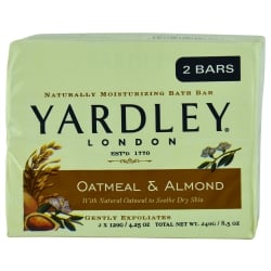 YARDLEY OATMEAL ALMOND by Yardley BAR SOAPS 4.25 OZ EACH (QTY OF 2)