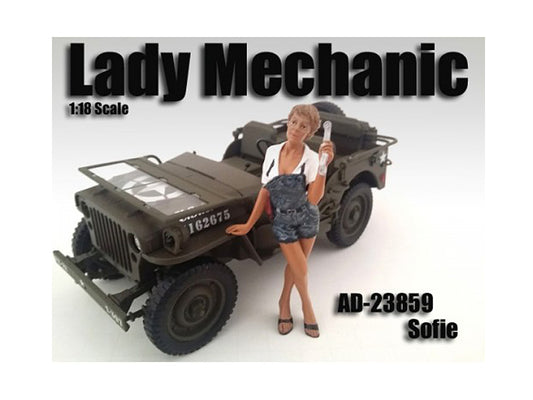American Diorama Lady Mechanic Sofie Figure For 1:18 Scale Models by American Diorama