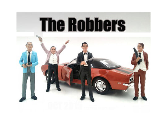 American Diorama "The Robbers" 4 Piece Figure Set For 1:24 Scale Models by American Diorama