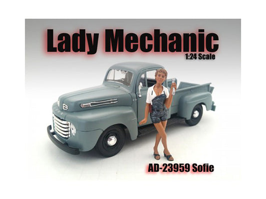 American Diorama Lady Mechanic Sofie Figure For 1:24 Scale Models by American Diorama