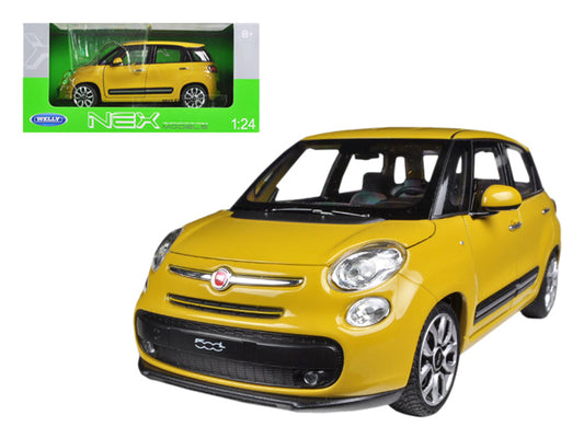 Welly 2013 Fiat 500L Yellow 1/24 Diecast Car Model by Welly