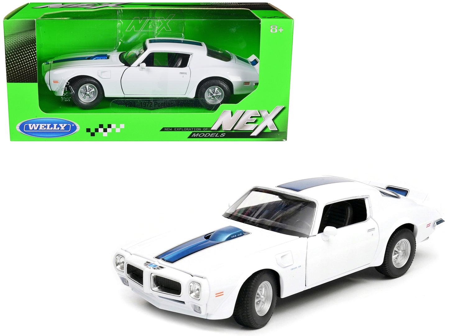 Welly 1972 Pontiac Firebird Trans Am White 1/24 Diecast Model Car by Welly