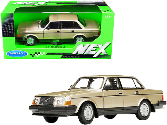 Welly Volvo 240 GL Gold Metallic "NEX Models" 1/24 Diecast Model Car by Welly