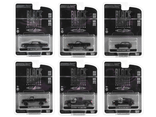 Greenlight "Black Bandit" 6 piece Set Series 28 1/64 Diecast Model Cars by Greenlight