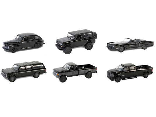 Greenlight "Black Bandit" 6 piece Set Series 29 1/64 Diecast Model Cars by Greenlight