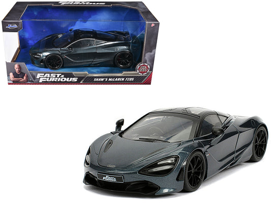 Jada Shaw's McLaren 720S RHD (Right Hand Drive) Metallic Gray "Fast & Furious Presents: Hobbs & Shaw" (2019) Movie 1/24 Diecast Model Car by Jada