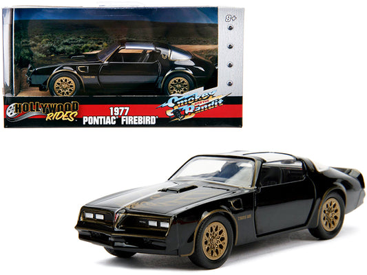 Jada 1977 Pontiac Firebird Black "Smokey and the Bandit" (1977) Movie "Hollywood Rides" Series 1/32 Diecast Model Car by Jada