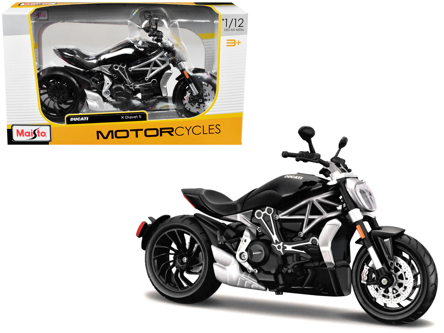 Maisto Ducati X Diavel S Black 1/12 Diecast Motorcycle Model by Maisto