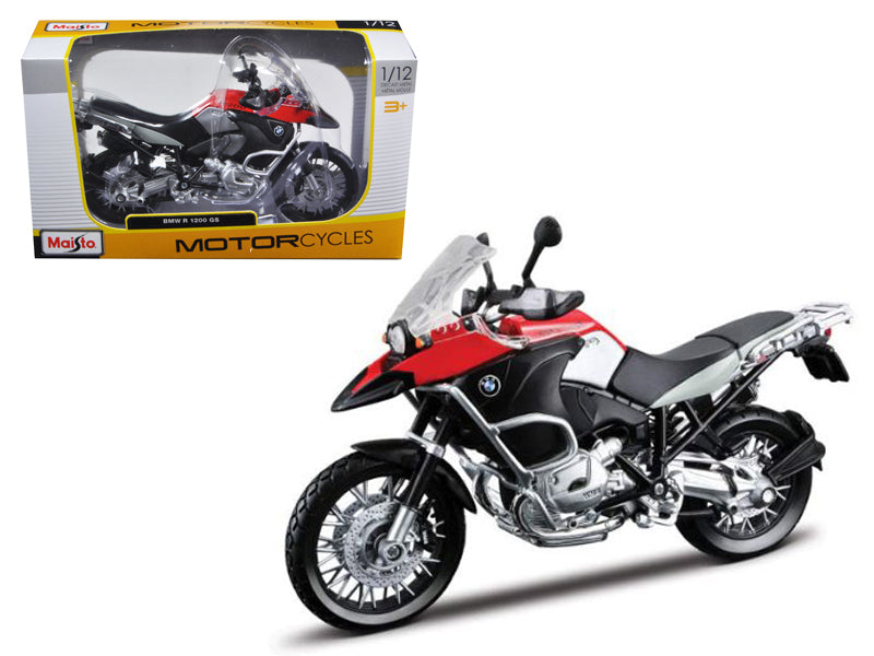 Maisto BMW R 1200 GS Red and Black 1/12 Diecast Motorcycle Model by Maisto