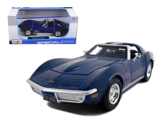 Maisto 1970 Chevrolet Corvette Blue 1/24 Diecast Model Car by Maisto