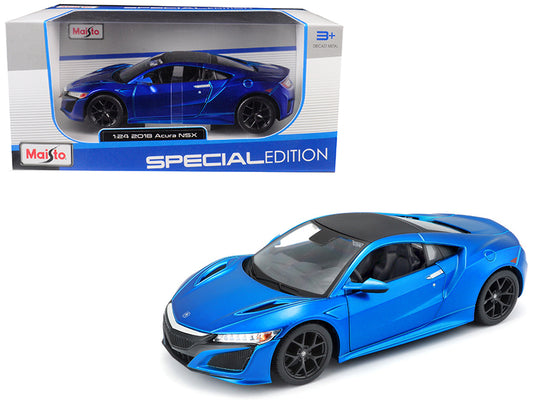 Maisto 2018 Acura NSX Blue with Black Top 1/24 Diecast Model Car by Maisto