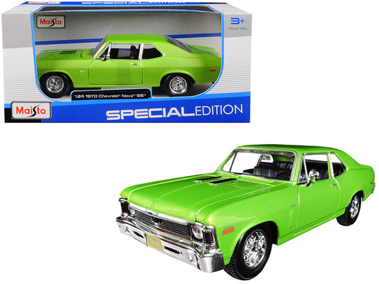 Maisto 1970 Chevrolet Nova SS Metallic Green 1/24 Diecast Model Car by Maisto