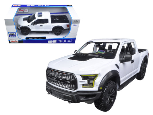 Maisto 2017 Ford Raptor Pickup Truck White 1/24 Diecast Model Car by Maisto
