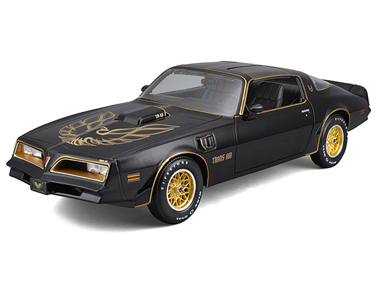 Maisto 1978 Pontiac Firebird Trans Am Black Metallic with Hood Graphics "Special Edition" Series 1/18 Diecast Model Car by Maisto