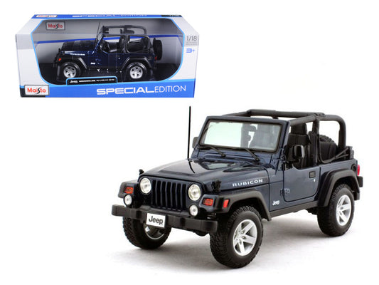 Maisto Jeep Wrangler Rubicon Deep Blue 1/18 Diecast Model Car by Maisto